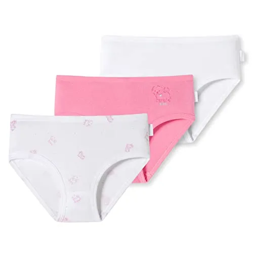 Schiesser Hüftslip 3er Pack Kids Girls Feinripp Organic Cotton - Kinder-Wäsche, aus 100% Organic Cotton, mit softem Bund für höchsten Tragekomfort ohne Zwicken. Ideal für den täglichen Gebrauch, Maschinenwäsche bis 60°C.