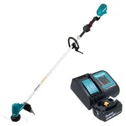 Makita DUR 190 LSTX9 Akku Rasentrimmer 18 V mit 5,0 Ah Akku - Effizienter Akku Rasentrimmer für präzise Rasenkanten, inkl. 1x 5,0 Ah Akku und Ladegerät. Ideal für den Gartenpflege-Einsatz.