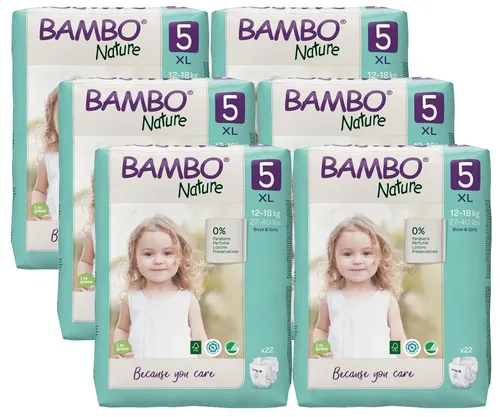Bambo NATURE Babywindeln Gr. 5 JUNIOR [XL] 12-18 Kg