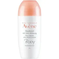 AVENE Body Deodorant mit 24 h Wirkung 50 ml - Regulierendes Deodorant für langanhaltenden Schutz vor Geruch und Schweiß. Beruhigt die Haut mit Avène Thermalwasser und absorbiert Feuchtigkeit, ideal für empfindliche Haut.