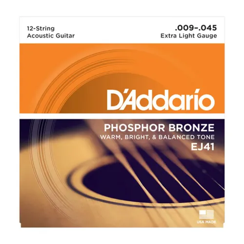 D'Addario EJ41 09-45 12-string Phosphor Bronze Extra Light von D'Addario