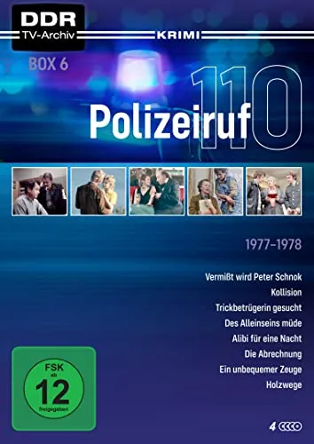 Polizeiruf 110 - Box 6 (DDR TV-Archiv) mit Sammlerrücken [4 DVDs] - Filme, spannende Kriminalfälle aus der DDR, ideal für Sammler und Fans von klassischem Fernsehen