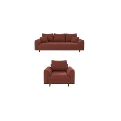 S-STYLE Polstergarnitur 3+1 Maya in Rot - Die S-STYLE Polstergarnitur 3+1 Maya in Rot bietet hohen Sitzkomfort und elegante Gestaltung. Mit einer Breite von 210 cm und einer Höhe von 81 cm ist sie ideal für jedes Wohnzimmer. Profitieren Sie von unserem 10€ Willkommens-Gutschein!