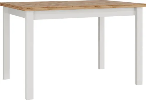 MIRJAN24 Tisch Alba 1S - Esszimmer Tisch in Wotan Eiche und Weiß - Stylischer Esszimmer Tisch Alba 1S, Maße: 120x80x78 cm. Robuste Bauweise aus Buchenholz mit eleganter Laminatplatte. Ideal für gemütliche Mahlzeiten und gesellige Runden.