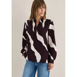 CECIL Langarmbluse mit Tapebündchen und grafischem Muster von CECIL