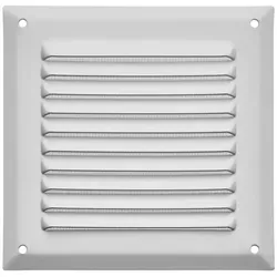 SO-TECH® Lüftungsgitter aufschraubbar mit Insektenschutz Wetterschutz Alumium (1 St), 140x140 mm weiß weiß 14 cm x 14 cm