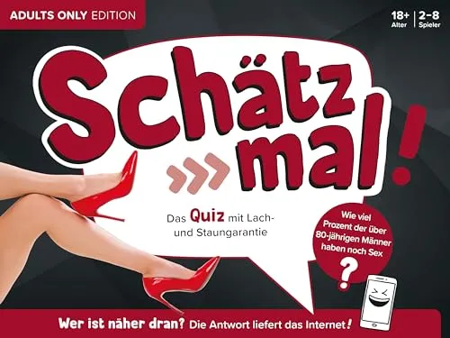 Schätz mal! Adults Only Edition - Das ultimative Quiz für Erwachsene - Sozialwissenschaften - Ein unterhaltsames Quiz für 2-8 Spieler ab 18 Jahren, das garantiert für Lacher und spannende Momente sorgt.