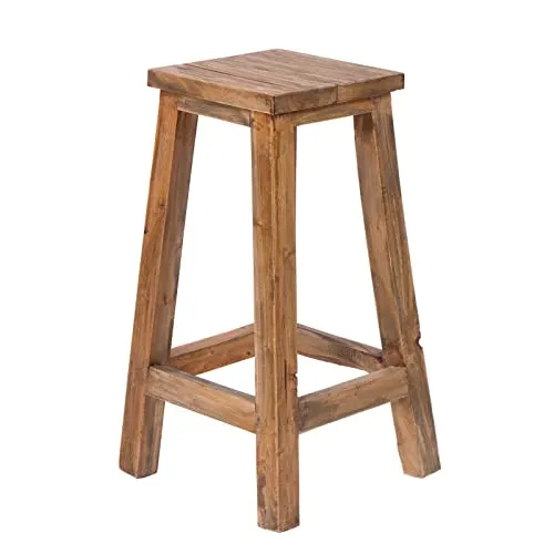 DESIGN DELIGHTS Holz BARHOCKER Nippo in beige von Design Delights