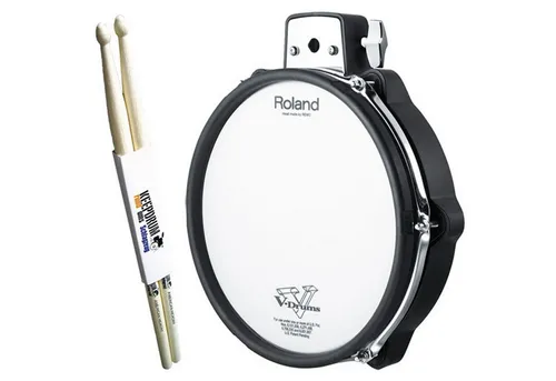 Roland PDX-100 V-Drum Pad 10 - E-Drum Pads mit Schlagzeugstöcken - E-Schlagzeuge: 10