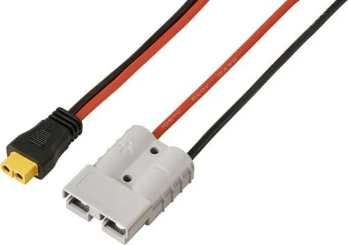 TRU COMPONENTS 50A Akkuanschluss an XT60-Kabel 0,5m TC-13619308 Schwarz, Rot Inhalt: 1St.