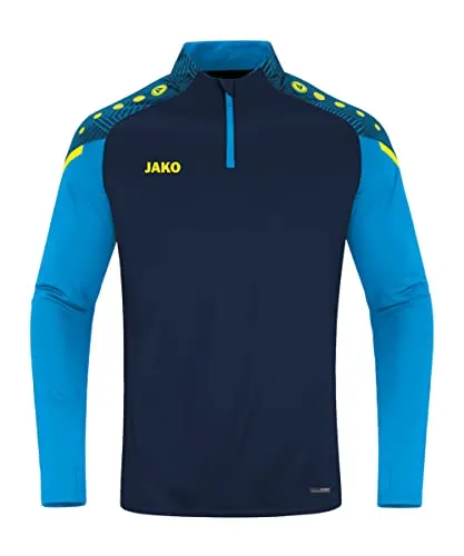 JAKO Kinder Ziptop Performance, Marine/Jako-Blau, 128 - Sportlicher Pullover aus 100% recyceltem Polyester mit weicher Fleece-Innenseite, ideal für aktive Kinder und umweltbewusste Eltern.