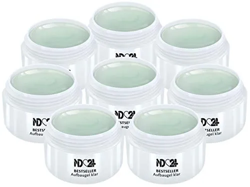 Aufbau-Gel Klar Dickviskos - Uv Nagelgel - Made in Germany (8 x 30ml)
