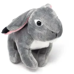 Cornelissen - Kuscheltier - Kaninchen mit Hängeohren - 19 cm - Grau
