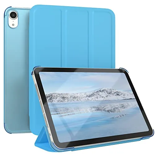 EAZY CASE - Schutzhülle für iPad mini 7 (2024) Hülle 8,3 Zoll Smart Cover Tablet Case Smartcase zum Aufstellen Klapphülle mit Standfunktion Sleep Wake Up Funktion Tasche Kunstleder Etui Hell Blau
