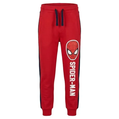 WS-Trend eplusm Spider-Man Jogginghose für Kinder – Jungen Sweathose in Rot oder Blau – Größen 98–134, Farbe: Rot, Bekleidungsgröße: 116
