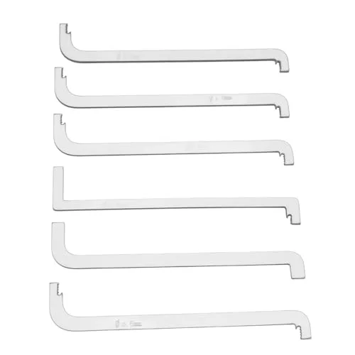 ECSiNG 6 x Doppelkopf-Spannschlüssel, Schlosser, Pick-Schubstange, Dietrich, Spannschlüssel, geeignet für Schlosserreparatur und Schlossöffnung