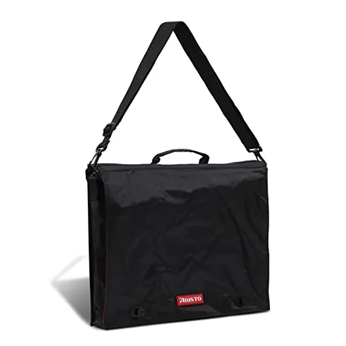 ARISTO Zeichenschablone Transporttasche Carry Bag A4 schwarz/rot - Praktische Transporttasche für A4 Zeichenplatten, ausgestattet mit Innentaschen für Zeichenutensilien und einem Schultergurt – ideal für kreative Bastelprojekte.