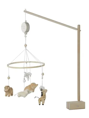 vertbaudet Mobile Baby Musikmobile BABYLON - Mobiles für Babys, aus 100% Holz in stilvollem Zimt, fördert die sensorische Entwicklung und schafft eine beruhigende Atmosphäre für Ihr Kind.