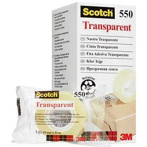 Scotch Klebefilm 550, transparent, 19 mm x 33 m, Folie