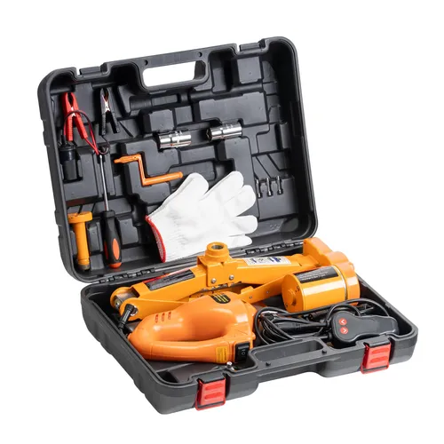 SEVICO Elektrisch-Hydraulischer Wagenheber 3T Elektrowagenheber Hydraulikzylinde 350Nm 12V Hydraulik Koffer Handpump Wagenheber für Autos F375