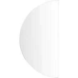 Badspiegel mit LED-Beleuchtung Silber 50 x 100 cm halbrund - Badezimmer Wandspiegel mit moderner LED-Beleuchtung, Antibeschlag-Funktion und hochwertiger Verarbeitung für langlebige Nutzung und einfache Reinigung.