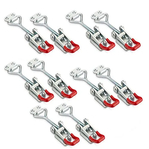 10er Set SOTECH Spannverschluss M6 (Haltekraft 220kg, abschließbar) Stahl verzinkt verstellbarer Kistenverschluss