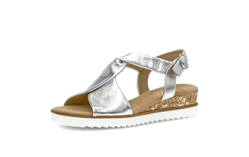 Gabor Damen Sandaletten in Silber, 38.5 EU von Gabor