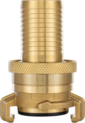 Poppstar Schlauchkupplung Messing Saug- und Hochdruckkupplung (System Geka Kupplung), (1-tlg., bis 25 bar), 1 1/4 Zoll Tülle für 32 mm Gartenschlauch