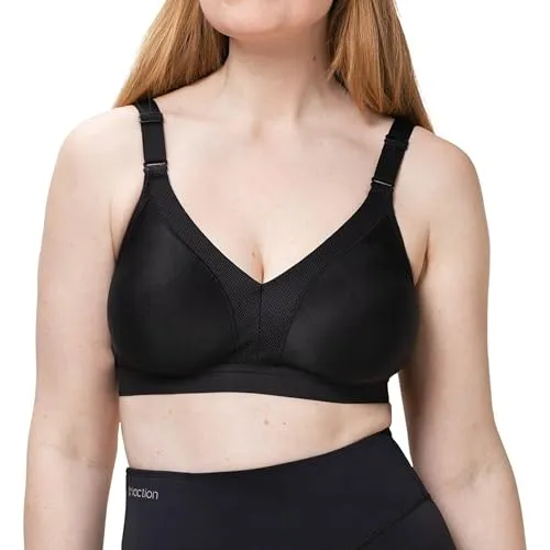 Triumph Triaction Studio Wellness N BH Schwarz C 95 für Damen - Funktionsunterwäsche für Yoga und Pilates - Bequemer Sport-BH mit elastischem Unterbrustband und verstellbaren Trägern für optimalen Sitz und Bewegungsfreiheit.