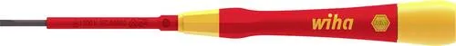 Wiha Feinschraubendreher PicoFinish electric Schlitz 2,0 mm x 50 mm - Isoliert und für präzise Arbeiten bis 1.000 V AC, ideal für Elektro- und Feinmechanikbereich