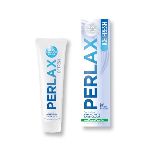PERLAX | Ice Fresh Zahnpasta, aufhellend, plaquehemmend, 75ml | Mit Pfefferminze