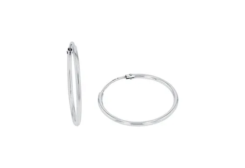 Amor Creolen 925 Sterling Silber Unisex Ohrschmuck - Mittelgroße Creolen aus hochwertigem 925 Sterling Silber, ideal für Damen und Herren. Kommt in einer eleganten Schmuck Geschenk Box – perfekt für besondere Anlässe.