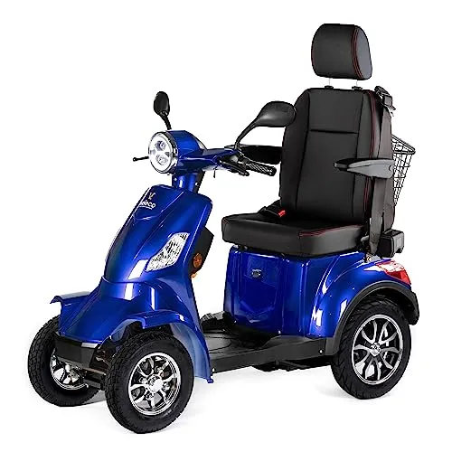 VELECO FASTER Elektromobil mit Kapitänssitz - sicher und stabil - Scooter mit geräumigem Stauraum, LED-Scheinwerfer und Diebstahlschutz. Ideal für komfortable Mobilität und Sicherheit im Alltag.