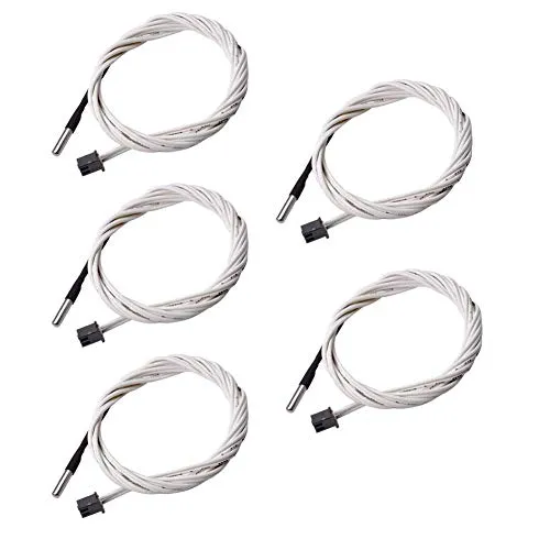 DollaTek 5Pcs 2M Thermistor-Temperatursensor HT-NTC100K 50 ℃ Hochtemperatur für 3D-Drucker