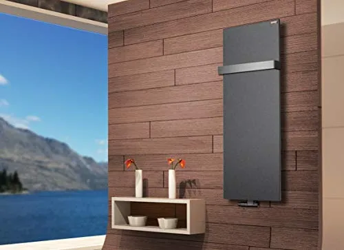 BADHEIZKÖRPER Design Mirror Steel 2 120x47cm 799 W anthrazit - Eleganter Design-Badheizkörper für effiziente Wärme und Handtuchtrocknung. Made in Germany, mit geprüfter Qualität und kratzfester Oberfläche. Ideal für Badezimmer und moderne Wohnräume.