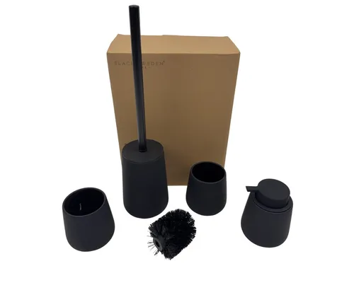 Produktbild blackswedenhome. Badezimmer Set Schwarz