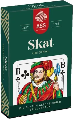 Skat französisches Bild in Faltschachtel, 10er