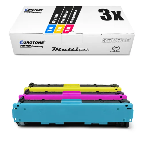3x Toner f�r HP Color LaserJet Pro MFP M 277 wie CF401X-03X CMY