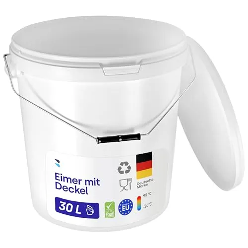 BenBow Eimer mit Deckel 30l in weiß von BENBOW
