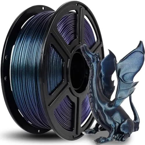 FLASHFORGE 3D Drucker Filament Chameleon PLA Farbwechsel-Filament 1.75mm, wechselt die Farbe mit Licht und Winkeln, 1KG Spule (2.2lbs), Maßgenauigkeit +/- 0.02mm (Burnt Titanium)