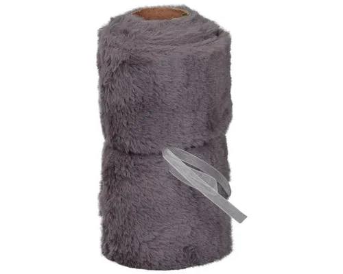 matches21 HOME & HOBBY Tischdecke Tischband Grau Fell-Optik, Kunstfell Tischläufer 10 x 200 cm (1-tlg), Dekofell Läufer als Wohnzimmer Esszimmer Couchtisch Tischdeko