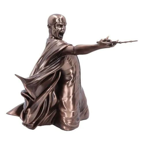 Harry Potter Voldemort Avada Kedavra Figur 24 cm - Spielfigur aus feinem Resin mit bronzefinish, perfekt für Sammler und Fans der Harry Potter Reihe. Erleben Sie den mächtigsten Dunklen Zauberer in beeindruckender Detailtreue.