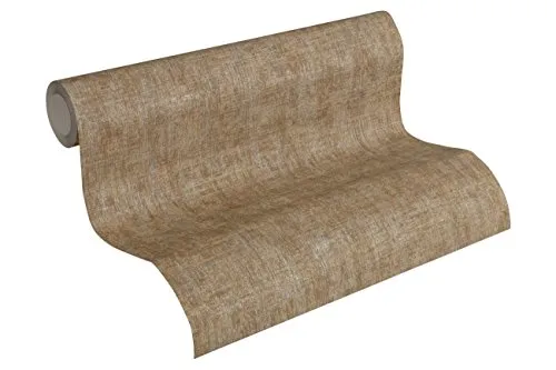 A.S. Création Vliestapete Greenery Tapete Uni Vintage Optik 10,05 m x 0,53 m braun metallic Made in Germany 322617 32261-7