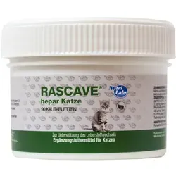 Rascave Hepar Kautabletten für Katzen - 90 Stück - Arzneimittel zur Unterstützung der Leberfunktion bei Katzen, rezeptfrei erhältlich und einfach zu verabreichen in Kautablettenform.