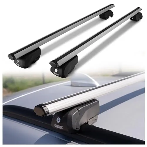CHROMEMASTER | Dachgepäckträger Dachträger | Kompatibel mit Skoda Octavia Kombi 2020+ | Er dient zum Transport Einer Dachbox, Fahrradträger, Leiter; Leichte Konstruktion aus Aluminium