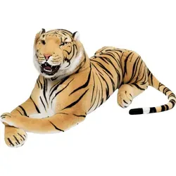 BRUBAKER Brüllender Tiger - Kuscheltier mit Zähnen 130 cm - Stofftier & Teddybären, lebensecht mit hochwertigen Materialien für ultimativen Kuschelspaß und ein tolles Geschenk für Kinder und Safarifreunde.