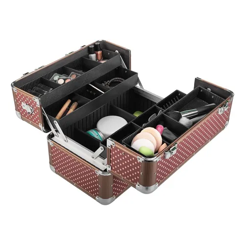 Beauty Case Kosmetikkoffer machhiato dots von anndora