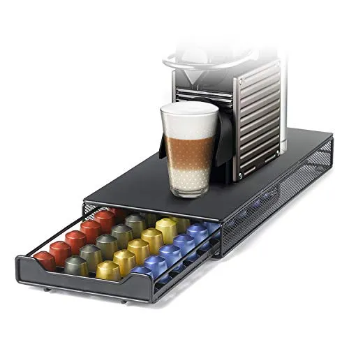 Produktbild HiveNets Metallschublade zur Kapselaufbewahrung für Nespresso-Kaffeemaschine 40 Capsules