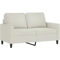 vidaXL 2-Sitzer-Sofa Creme 120 cm Samt - Sofa in Creme mit weichem Samtbezug, ideal für entspannte Stunden. Robustes Metallgestell und dicke Polsterung sorgen für Komfort und Stabilität.