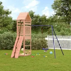 vidaXL Spielturm aus Douglasien-Massivholz - Verwandle deinen Garten in einen Abenteuerspielplatz! Der stabile Spielturm aus langlebigem Douglasienholz bietet Klettermöglichkeiten, eine Schaukel und einen Sandkasten für endlosen Spielspaß.